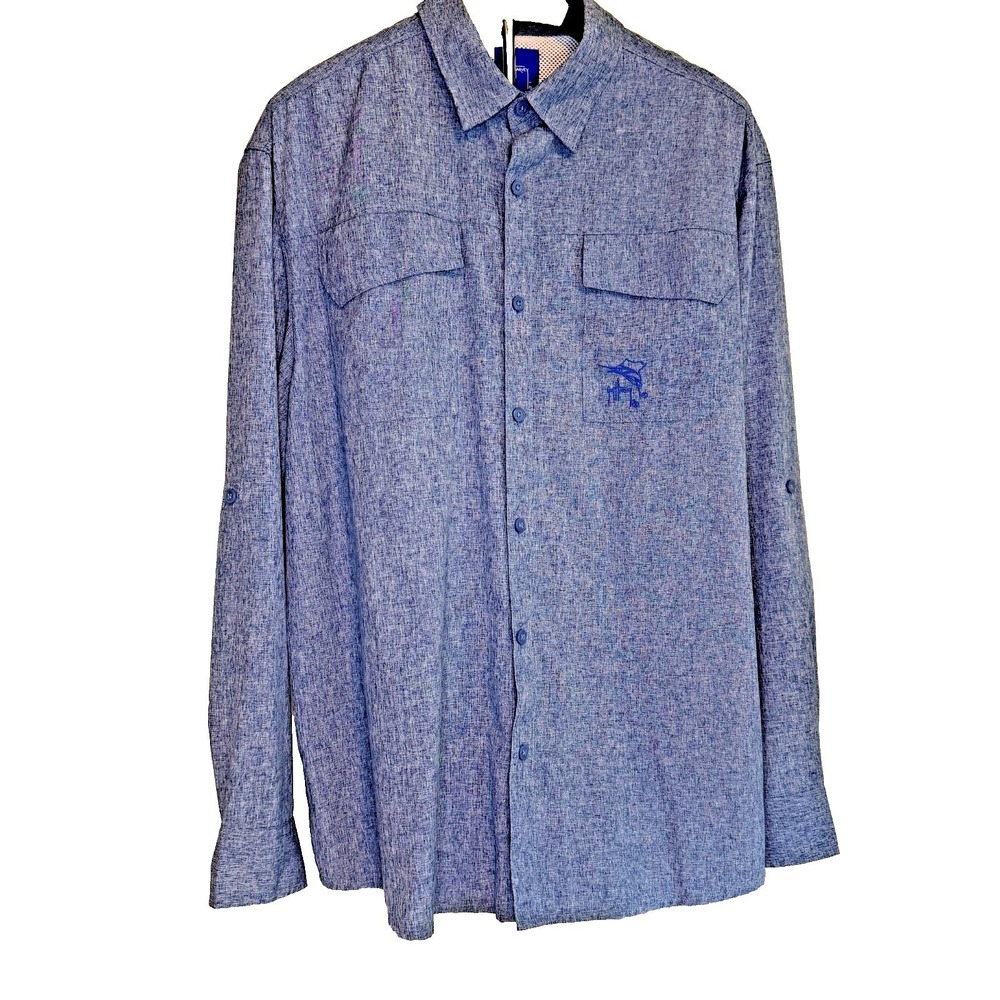 Guy Harvey Mens Button Shirt XL Long Sleeve Athleisure Fisherman Outdoors
